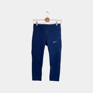 Nike 3/4 Dri-Fit Leggings in Navy, S